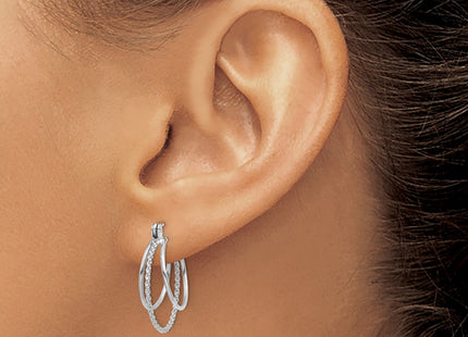 14k White Gold Earrings Style TL721 - Classique Jewelry Inc.