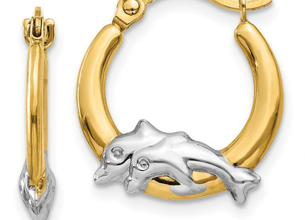 14k Yellow & Rhodium Earrings Style TL729 - Classique Jewelry Inc.