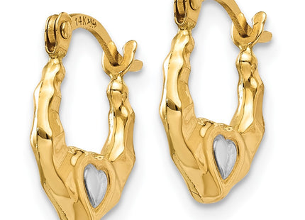 14k Yellow & Rhodium Earrings Style TL730 - Classique Jewelry Inc.