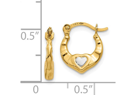 14k Yellow & Rhodium Earrings Style TL730 - Classique Jewelry Inc.