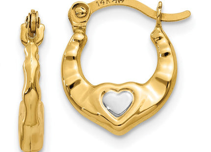 14k Yellow & Rhodium Earrings Style TL730 - Classique Jewelry Inc.