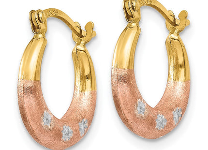 14k Yellow & Rhodium Earrings Style TL731 - Classique Jewelry Inc.