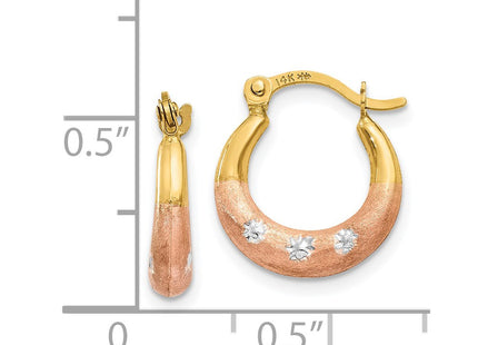 14k Yellow & Rhodium Earrings Style TL731 - Classique Jewelry Inc.