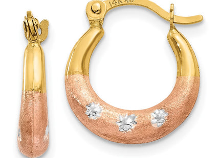 14k Yellow & Rhodium Earrings Style TL731 - Classique Jewelry Inc.