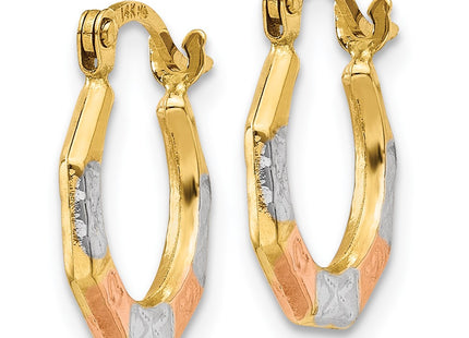 14k Yellow & Rhodium Earrings Style TL735 - Classique Jewelry Inc.