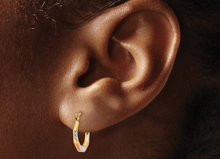 14k Yellow & Rhodium Earrings Style TL735 - Classique Jewelry Inc.