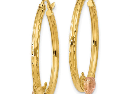 14k Two-tone Earrings Style TL736 - Classique Jewelry Inc.