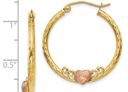 14k Two-tone Earrings Style TL736 - Classique Jewelry Inc.