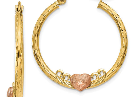 14k Two-tone Earrings Style TL736 - Classique Jewelry Inc.