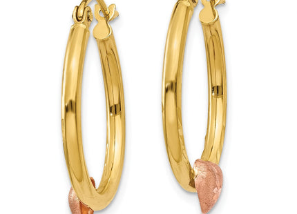 14k Two-tone Earrings Style TL737 - Classique Jewelry Inc.