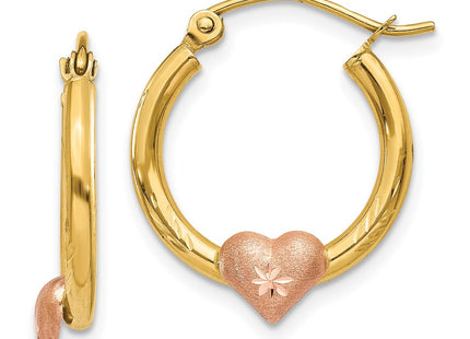 14k Two-tone Earrings Style TL738 - Classique Jewelry Inc.