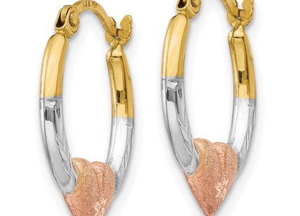 14k Yellow & Rhodium Earrings Style TL739 - Classique Jewelry Inc.