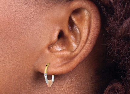 14k Yellow & Rhodium Earrings Style TL739 - Classique Jewelry Inc.