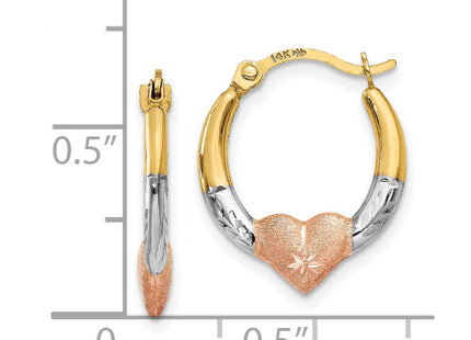 14k Yellow & Rhodium Earrings Style TL739 - Classique Jewelry Inc.