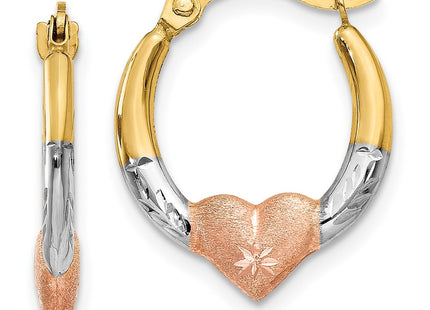 14k Yellow & Rhodium Earrings Style TL739 - Classique Jewelry Inc.