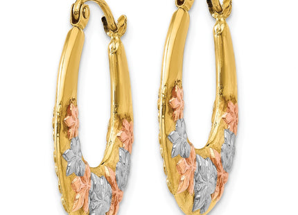 14k Yellow & Rhodium Earrings Style TL742 - Classique Jewelry Inc.