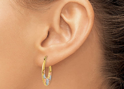 14k Yellow & Rhodium Earrings Style TL742 - Classique Jewelry Inc.