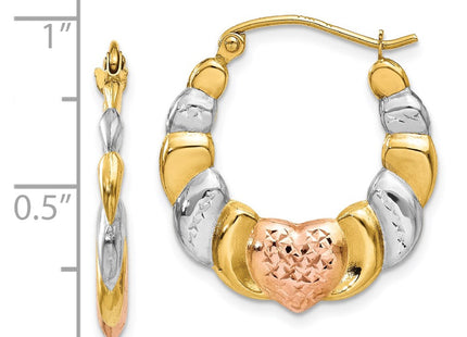 14k Yellow & Rhodium Earrings Style TL743 - Classique Jewelry Inc.