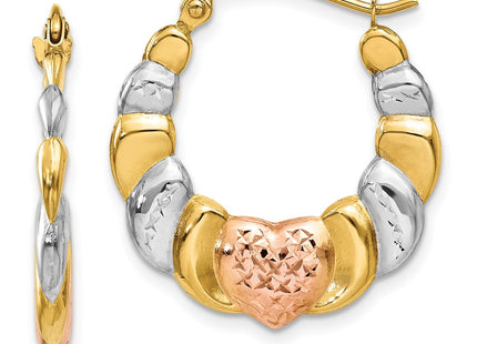 14k Yellow & Rhodium Earrings Style TL743 - Classique Jewelry Inc.