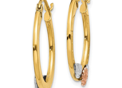 14k Two-tone Earrings Style TL745 - Classique Jewelry Inc.