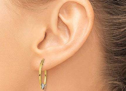 14k Two-tone Earrings Style TL745 - Classique Jewelry Inc.