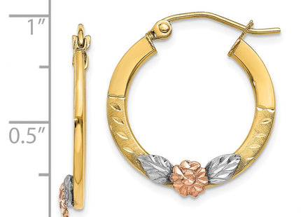 14k Two-tone Earrings Style TL745 - Classique Jewelry Inc.