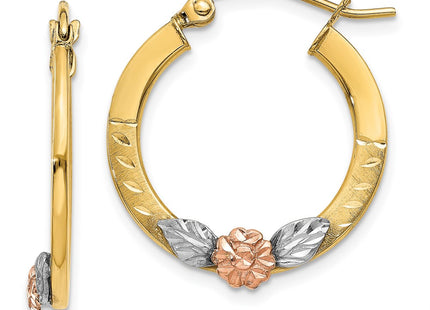 14k Two-tone Earrings Style TL745 - Classique Jewelry Inc.