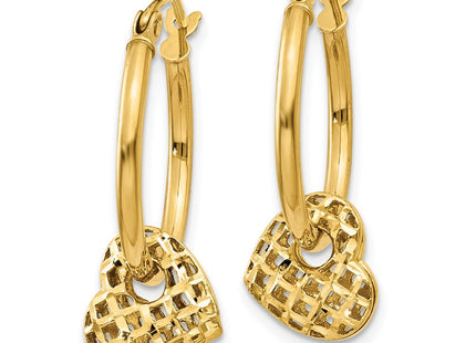 14k Yellow Gold Earrings Style TL749 - Classique Jewelry Inc.