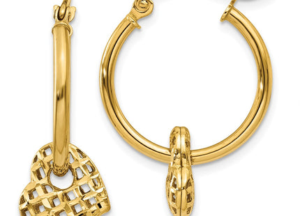 14k Yellow Gold Earrings Style TL749 - Classique Jewelry Inc.