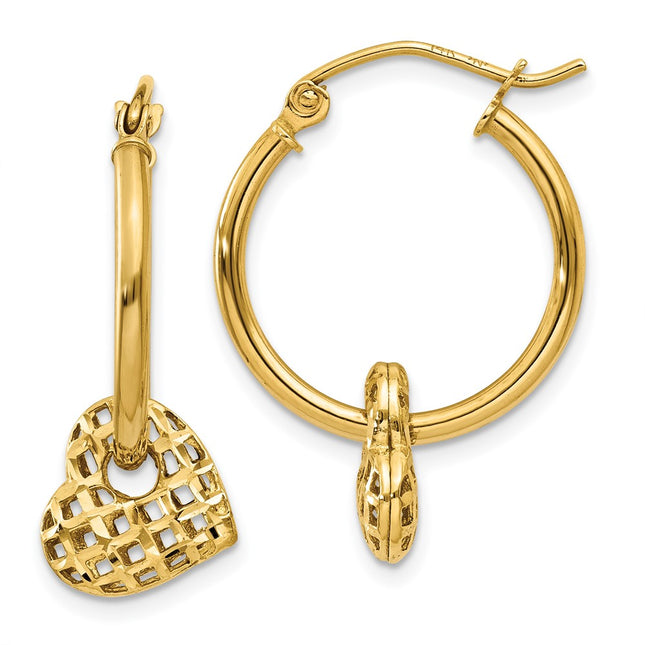 14k Yellow Gold Earrings Style TL749 - Classique Jewelry Inc.