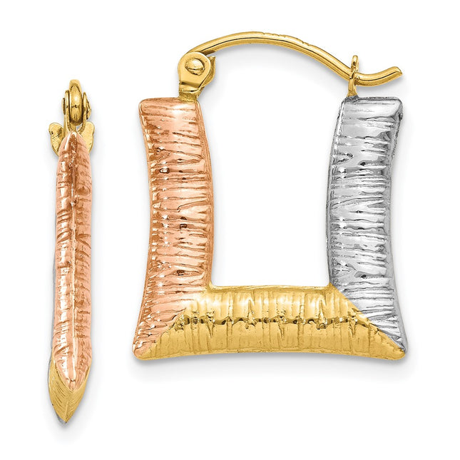 14k Yellow & Rhodium Earrings Style TL753 - Classique Jewelry Inc.