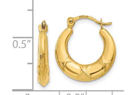 14k Yellow Gold Earrings Style TL754 - Classique Jewelry Inc.