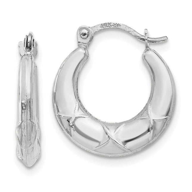 14k White Gold Earrings Style TL754W - Classique Jewelry Inc.