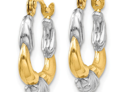 14k Yellow & Rhodium Earrings Style TL755 - Classique Jewelry Inc.