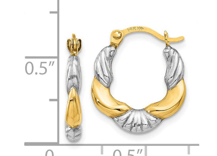 14k Yellow & Rhodium Earrings Style TL755 - Classique Jewelry Inc.