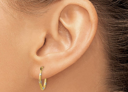 14k Yellow & Rhodium Earrings Style TL756 - Classique Jewelry Inc.