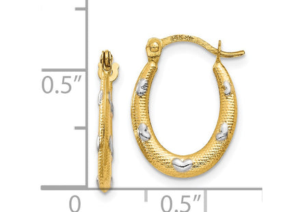 14k Yellow & Rhodium Earrings Style TL756 - Classique Jewelry Inc.