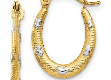 14k Yellow & Rhodium Earrings Style TL756 - Classique Jewelry Inc.