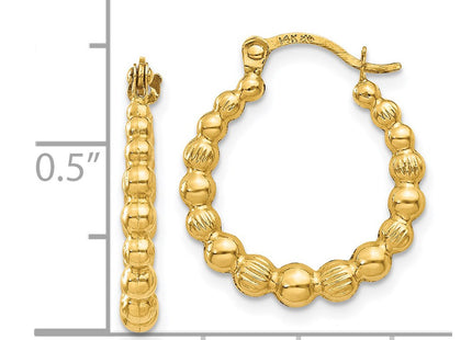 14k Yellow Gold Earrings Style TL757 - Classique Jewelry Inc.