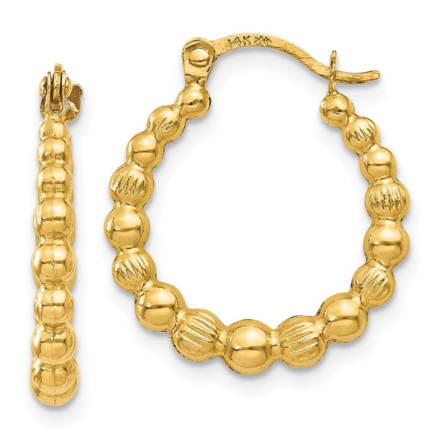 14k Yellow Gold Earrings Style TL757 - Classique Jewelry Inc.