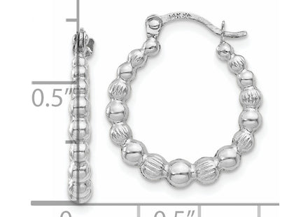 14k White Gold Earrings Style TL757W - Classique Jewelry Inc.