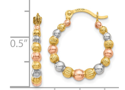 14k Yellow & Rhodium Earrings Style TL759 - Classique Jewelry Inc.