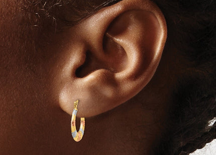14k Yellow & Rhodium Earrings Style TL762 - Classique Jewelry Inc.