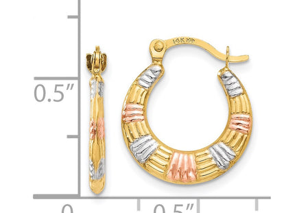 14k Yellow & Rhodium Earrings Style TL762 - Classique Jewelry Inc.