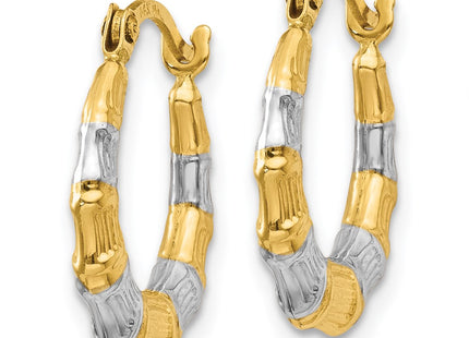 14k Yellow & Rhodium Earrings Style TL763 - Classique Jewelry Inc.