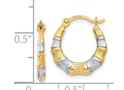 14k Yellow & Rhodium Earrings Style TL763 - Classique Jewelry Inc.