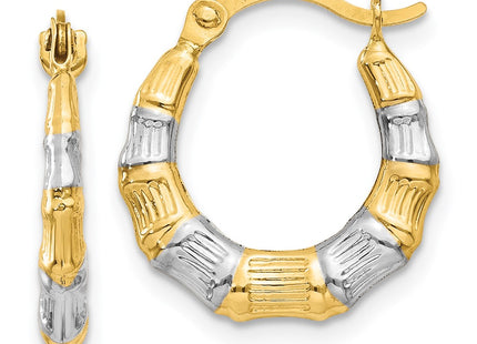 14k Yellow & Rhodium Earrings Style TL763 - Classique Jewelry Inc.