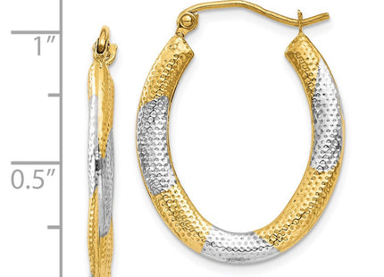 14k Yellow & Rhodium Earrings Style TL764 - Classique Jewelry Inc.