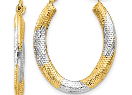 14k Yellow & Rhodium Earrings Style TL764 - Classique Jewelry Inc.