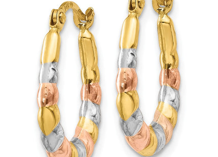 14K gold hoop earrings, alternate view